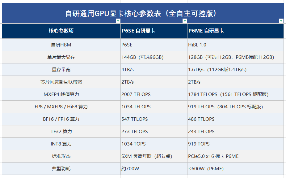 P6系列自研显卡
